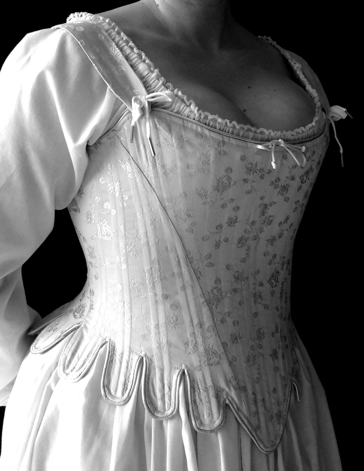 18th century Flat Front Marie Antoinette Stays — Period Corsets